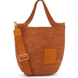 Loewe Woven raffia tote